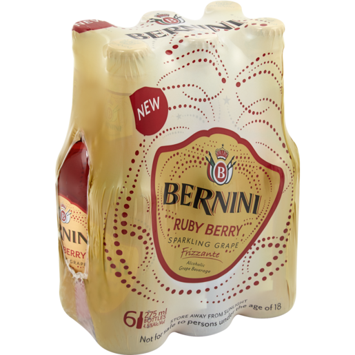 Bernini Ruby Berry Flavoured Sparkling Grape Frizzante 6 x 275ml