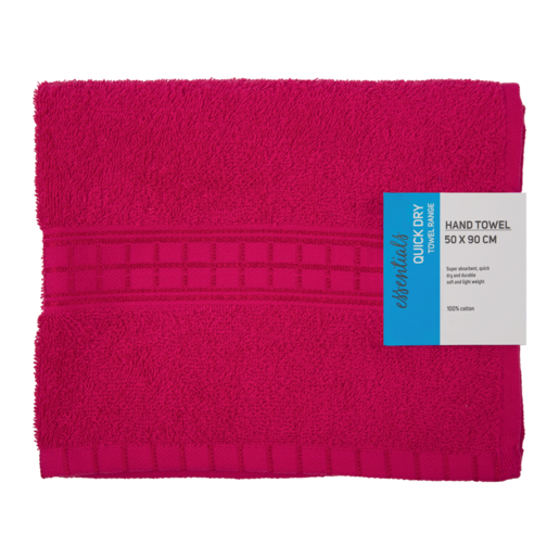 Essentials Quick Dry Pink Hand Towel