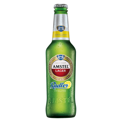 Amstel Lager Radler Beer With Lemon Juice Bottle 330ml