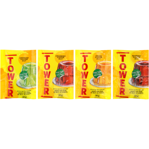 TOWER Greengage Flavoured Jelly 40g (Assorted Item - Supplied At Random)