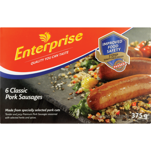 Enterprise Classic Pork Sausages 375g