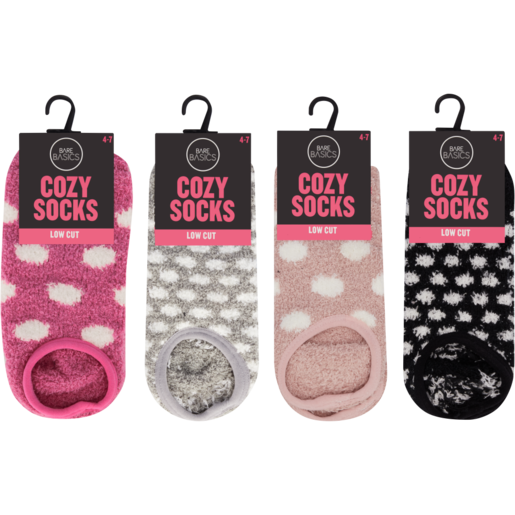 Bare Basics Ladies Cozy Low Cut Socks Size 4-7 (Assorted Item - Supplied At Random)