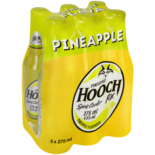 Hooch Pineapple Spirit Cooler Bottles 6 x 275ml