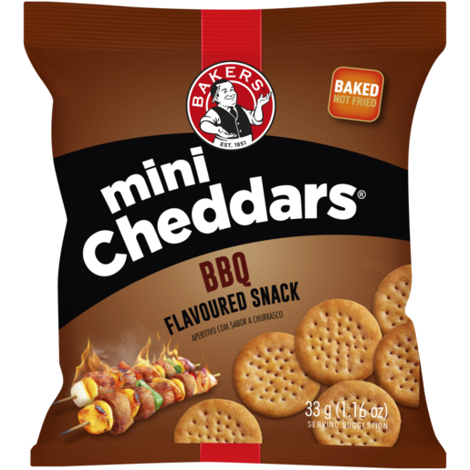 Bakers Mini Cheddars Barbeque Flavoured Snack 33g