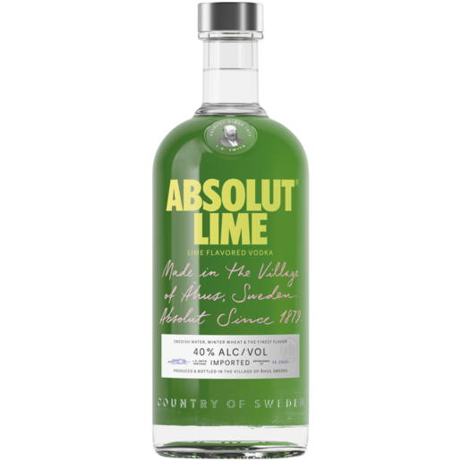 Absolut Lime Vodka Bottle 750ml