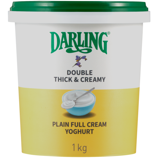 Darling Double Thick & Creamy Plain Full Cream Yoghurt 1kg
