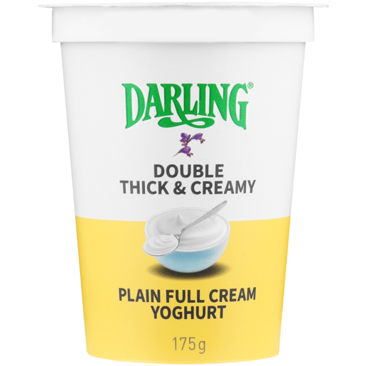 Darling Double Thick & Creamy Plain Full Cream Yoghurt 175g