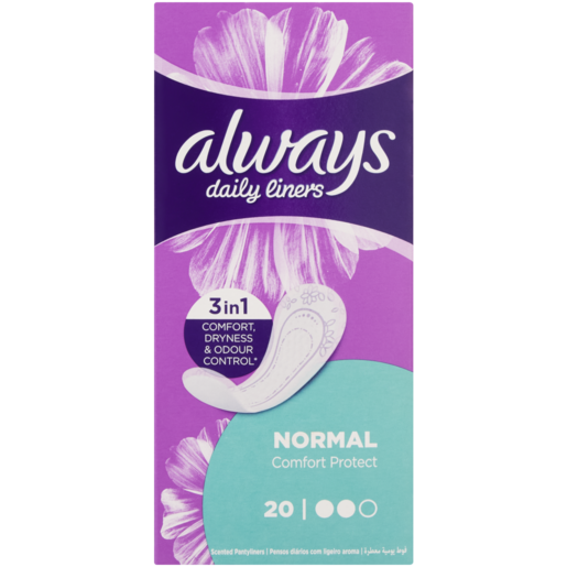 Always Comfort Protect Daily Pantyliners 20 Pack