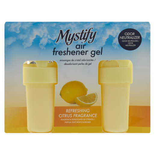 Mystify Citrus Fragranced Air Freshener Gel 2 x 150g