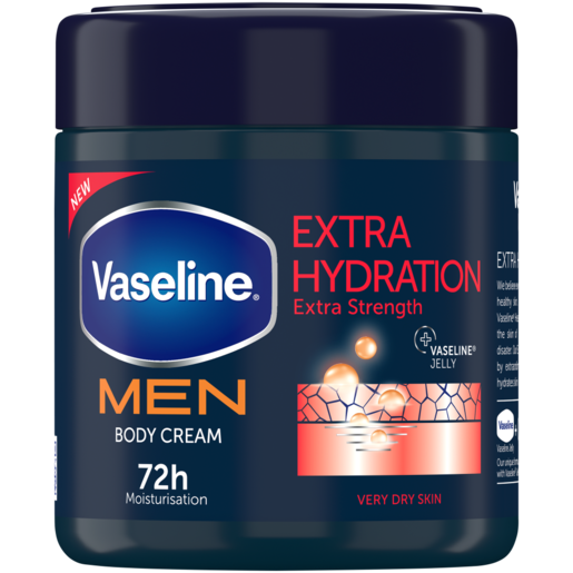 Vaseline Men Extra Hydration Body Cream 400ml