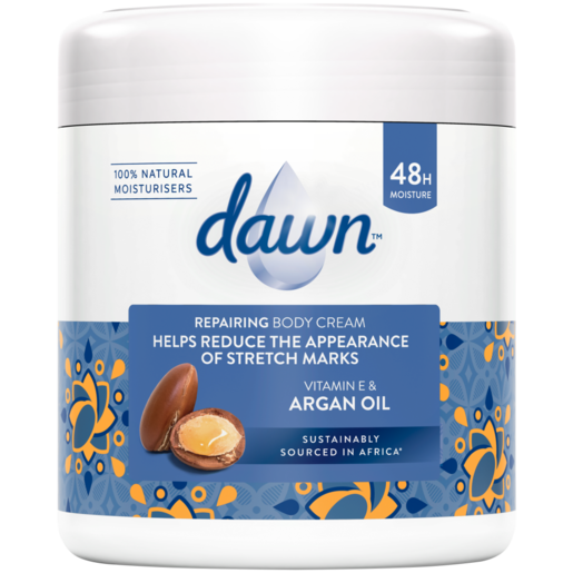 Dawn Vitamin E & Argan Oil Repairing Body Cream 400ml