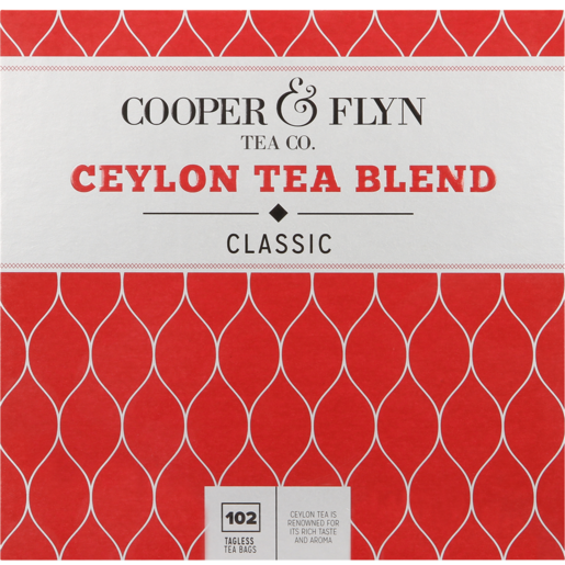 Cooper & Flyn Ceylon Tea Blend Tagless Teabags 102 Pack