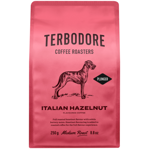 Terbodore Italian Hazelnut Medium Roast Ground Coffee 250g