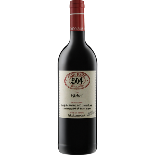 Odd Bins 504 Merlot Red Wine Bottle 750ml
