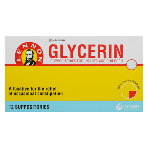 LENNON Glycerin Childrens Laxative 12 Pack