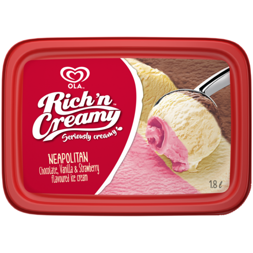 Ola Rich 'n Creamy Neapolitan Ice Cream 1.8L