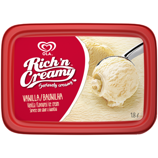 Ola Rich 'n Creamy Vanilla Flavoured Ice Cream 1.8L
