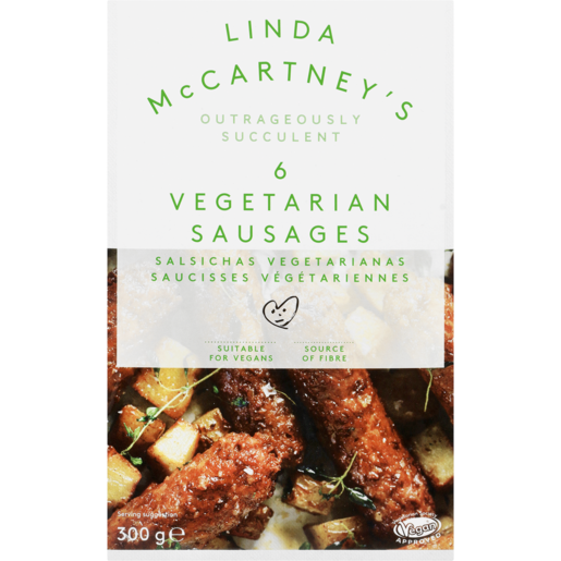 Linda McCartney's Frozen Vegetarian Sausages 6 Pack 300g