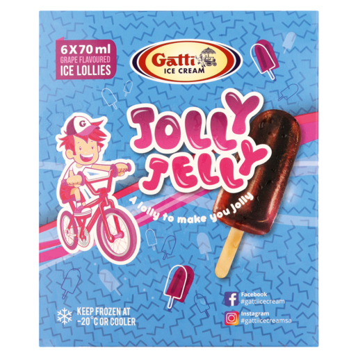 Gatti Ice Cream Jolly Jelly Ice Cream Sticks 6 x 70ml