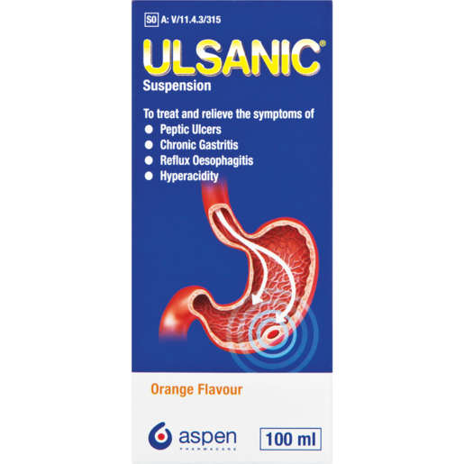 Ulsanic Suspension Orange Flavoured Medication 100ml