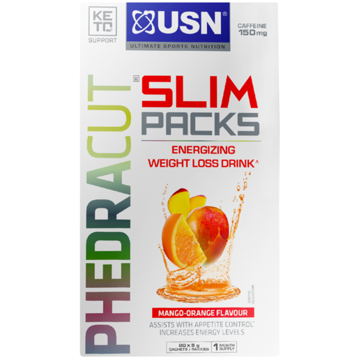 USN Mango-Orange Flavour Phedra Cut Slim Packs 20 x 5g