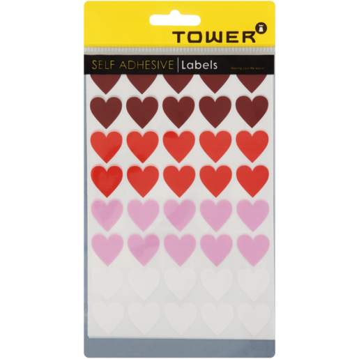 TOWER Heart Labels 160 Piece