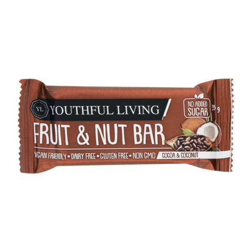 Youthful Living Cocoa & Coconut Flavoured Fruit & Nut Bar 35g