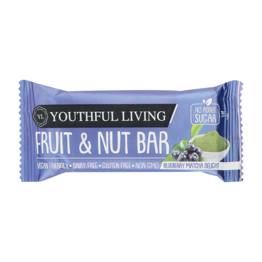Youthful Living Blueberry Matcha Delight Flavoured Fruit & Nut Bar 35g
