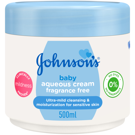 Johnson's Fragrance Free Aqueous Cream 500ml