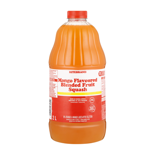 Ritebrand Mango Flavoured Squash Concentrate Juice Bottle 2L