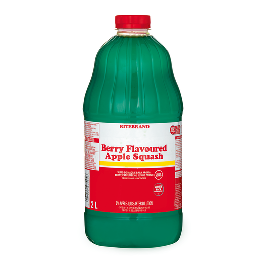 Ritebrand Berry Flavoured Apple Squash Concentrate Juice Bottle 2L