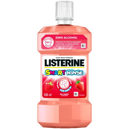 Listerine Kids Smart Rinse Mouthwash 500ml