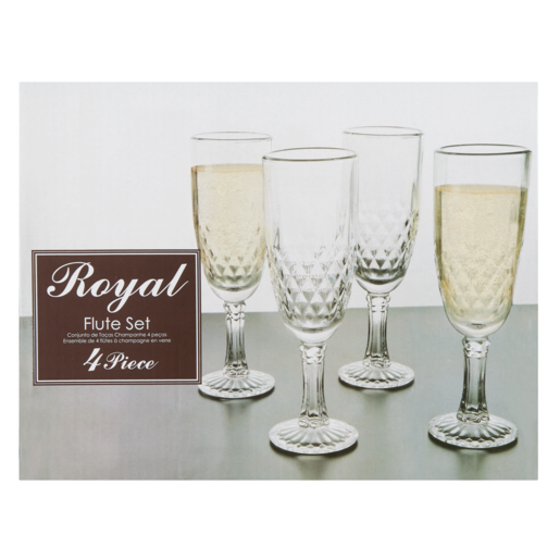 Royal Flute Glass Set 4 Piece