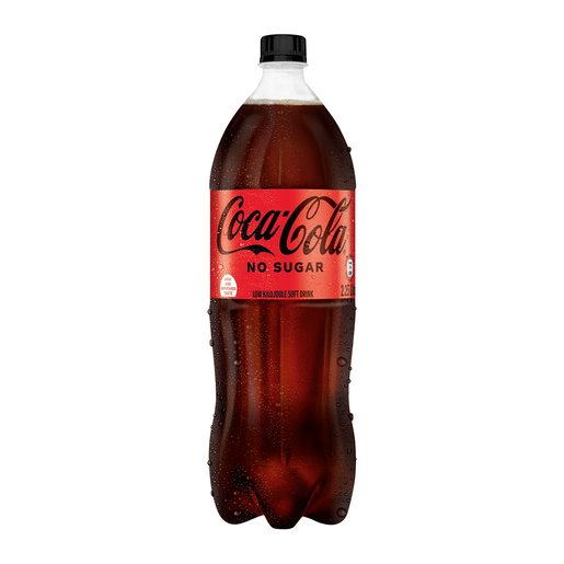 Coca-Cola No Sugar Soft Drink Bottle 2.25L