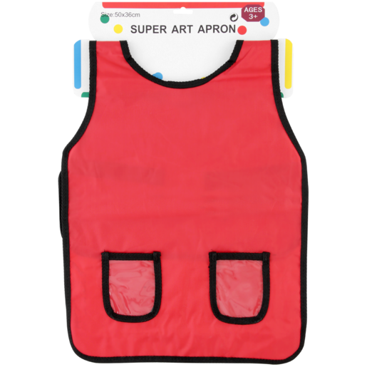 Super Art Red Kids Apron 50 x 36 cm