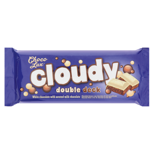 Choco Lux Cloudy Double Deck Chocolate Slab 100g