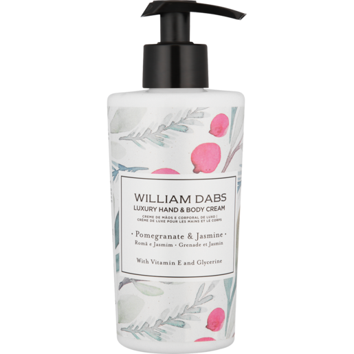 William Dabs Pomegranate & Jasmine Luxury Hand & Body Cream 300ml