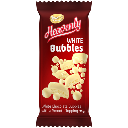Heavenly Bubbles White Chocolate Slab 90g