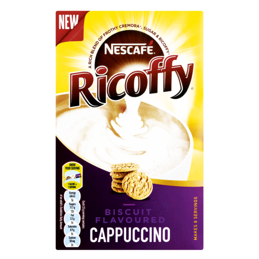 NESCAFÉ RICOFFY Biscuit Flavoured Cappuccino Sticks 8 x 23g