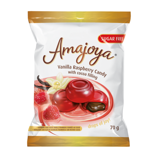Amajoya Vanilla Raspberry Flavoured Candy 70g