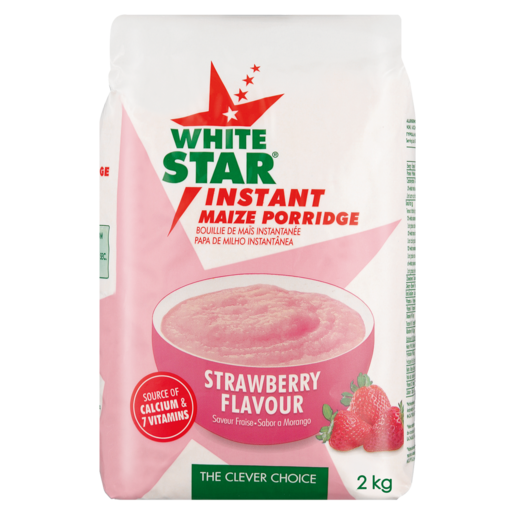 White Star Instant Strawberry Flavoured Maize Porridge 2kg