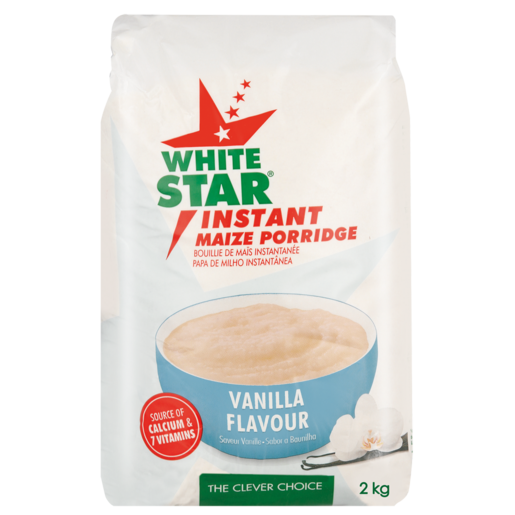 White Star Instant Vanilla Flavoured Maize Porridge 2kg