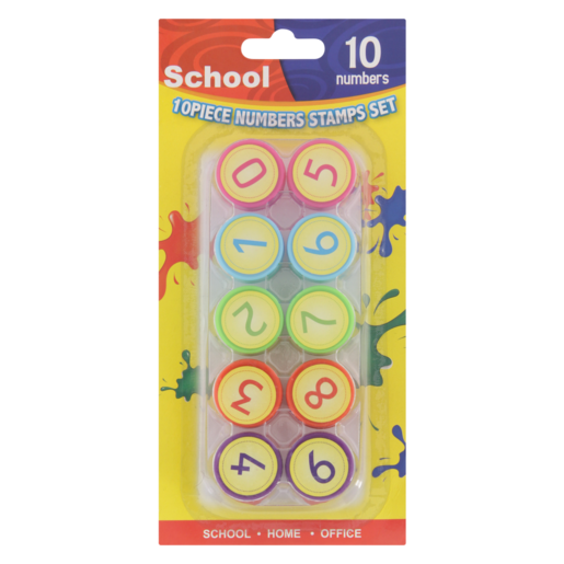 School Number Stamp Set 10 Piece