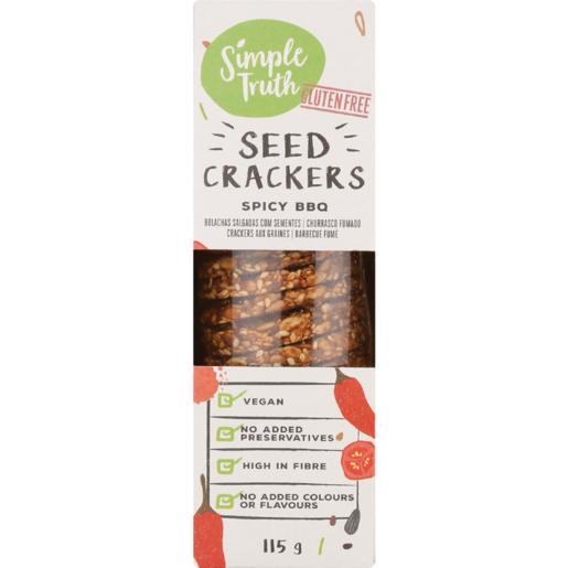 Simple Truth Gluten Free Spicy Barbecue Seed Crackers 115g