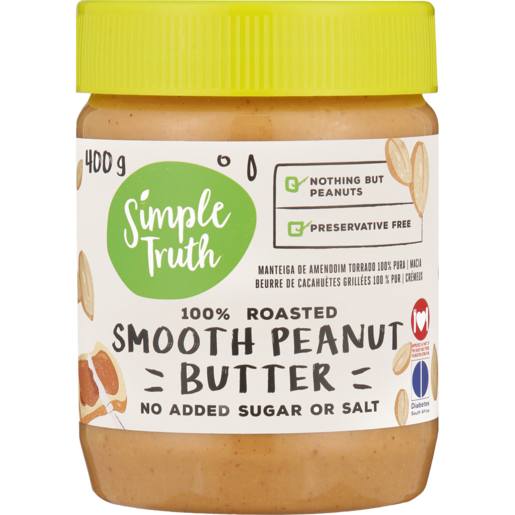 Simple Truth 100% Roasted Smooth Peanut Butter 400g