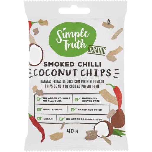 Simple Truth Organic Smoked Chilli Coconut Chips 40g