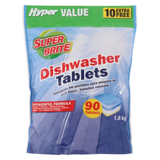 Super Brite Dishwasher Tablets 90 Pack