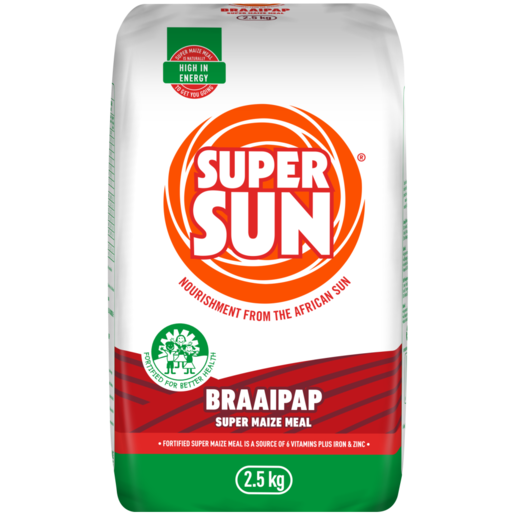 Super Sun Braaipap Super Maize Meal Bag 2.5kg