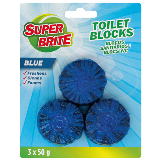 Super Brite Blue Toilet Block 3 x 50g
