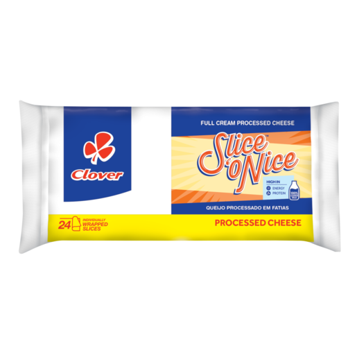 Clover Slice 'O Nice Full Cream Processed Cheese Slices 24 Pack